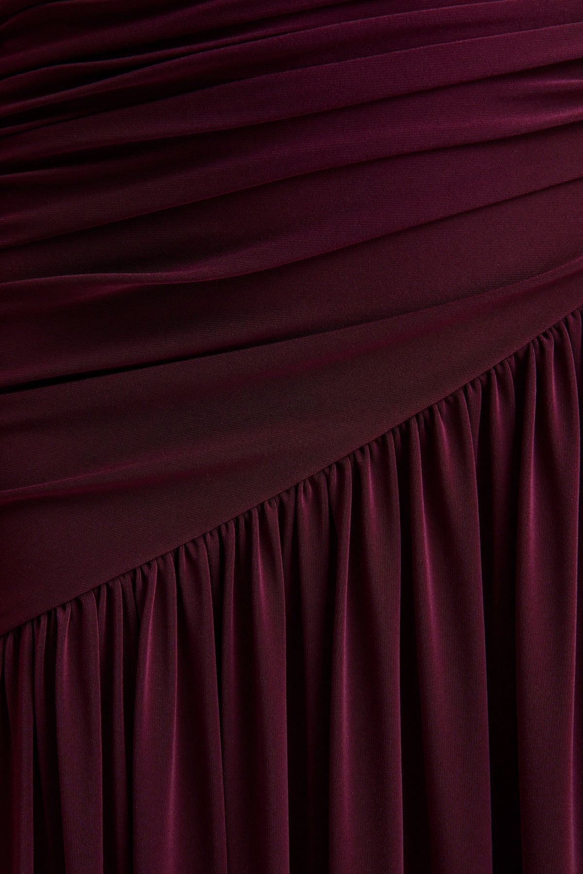 Luminary | Dark Plum Bardot-Neck Maxi Dress With Mesh Sleeves