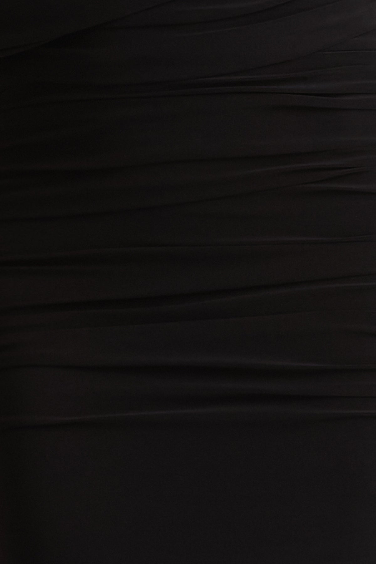 Glitz | Black High-Neck Maxi Dress With Cape Sleeve and Ruched Detail