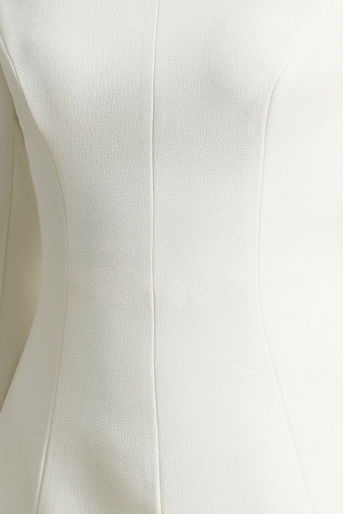 Pepita | Cream High-Neck Tailored Maxi Dress With Drop-Waist And Satin Skirt